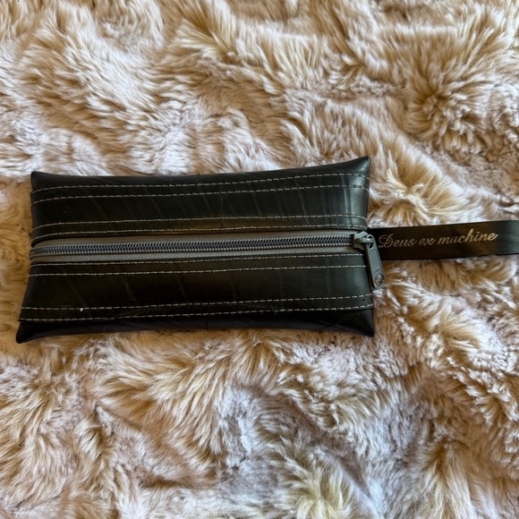 Deus ex machine leather Black Zippered Pouch - Picture 1 of 6
